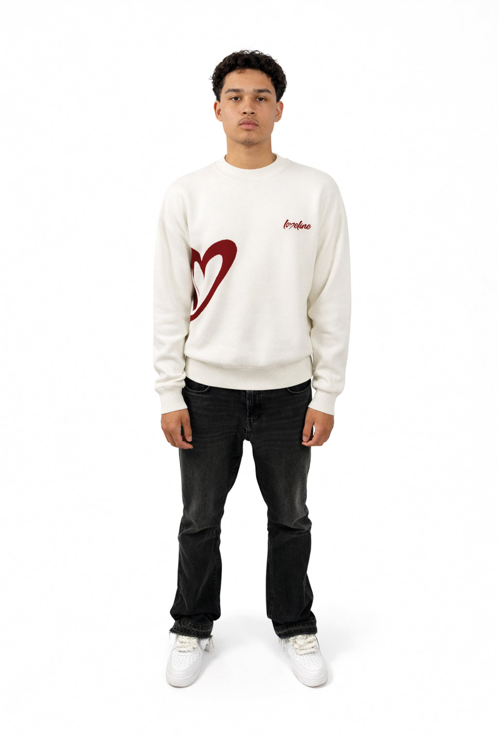 CREAM WHITE Knit Sweater