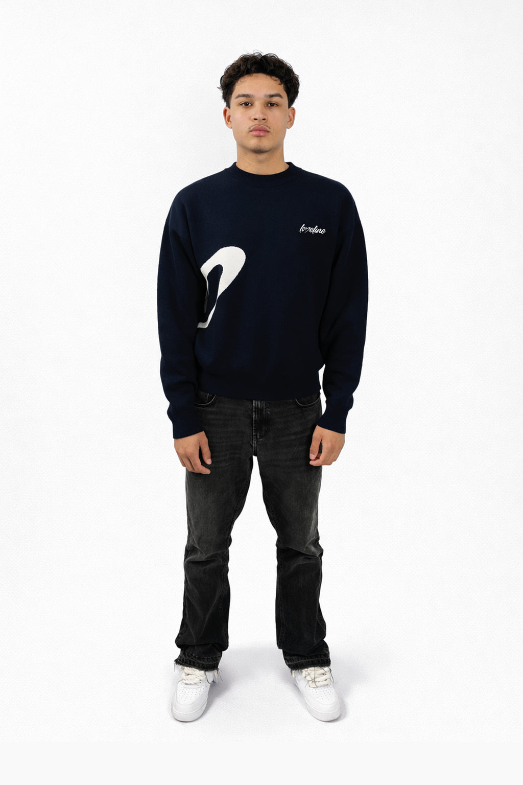 DARK BLUE Knit Sweater