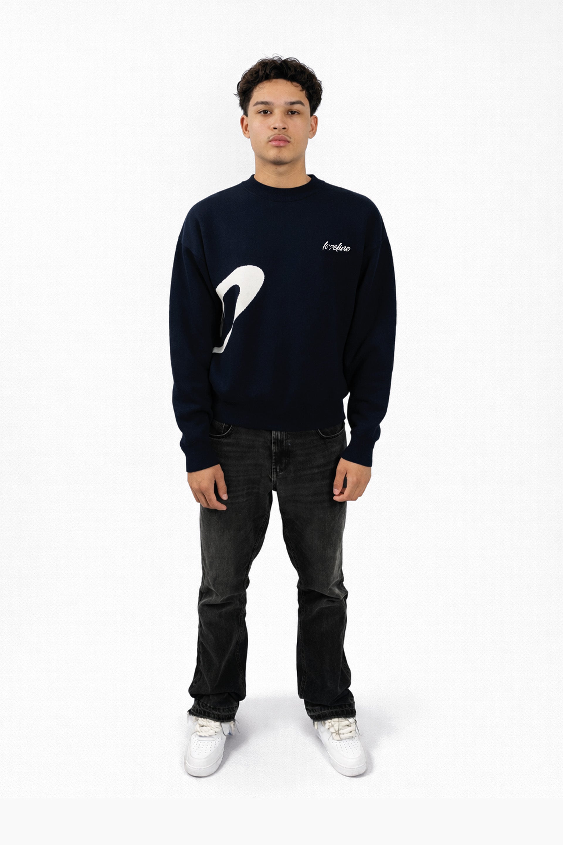 DARK BLUE Knit Sweater